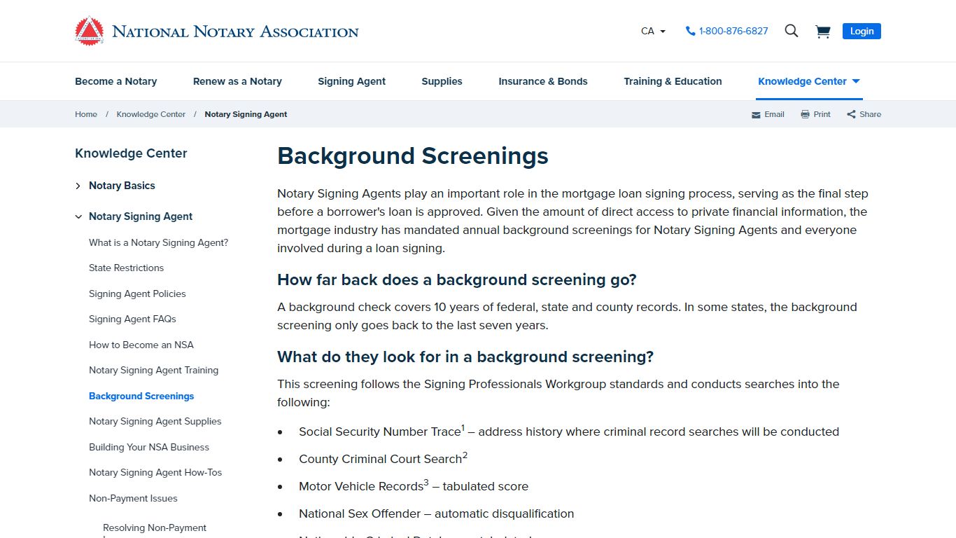 Background Screenings | NNA - National Notary Association